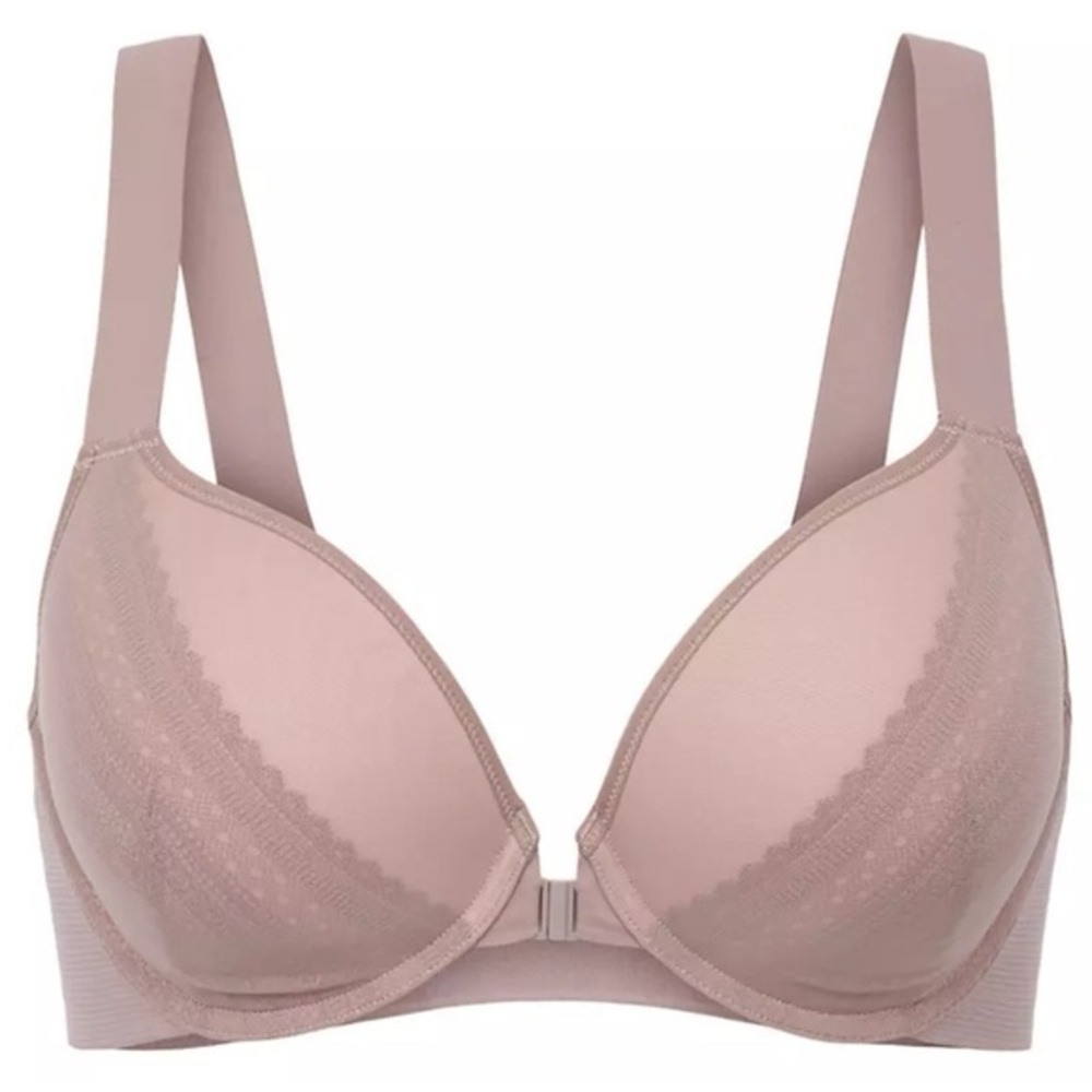 Spanx Brallelujah Illusion Lace Full Coverage Bra Cafe Au Lait Vintage Rose